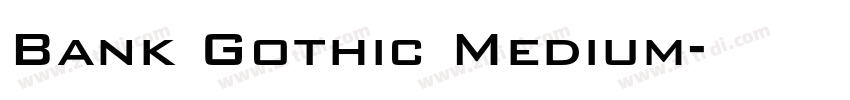 Bank Gothic Medium字体转换